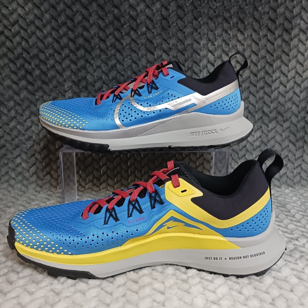 Nike React Pegasus Trail 4 Light Photo Blue Silver Women's Running Shoes Sz 8.5 - Picture 2 of 14